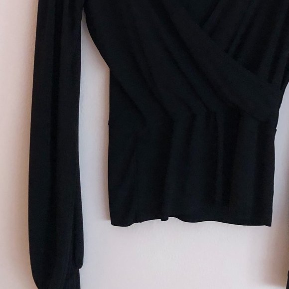 Black wrap blouse - Picture 3 of 3